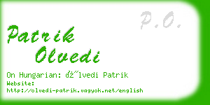 patrik olvedi business card